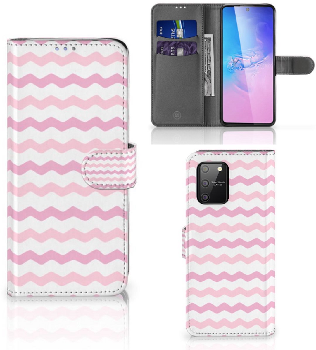 Samsung S10 Lite Telefoon Hoesje Waves Roze