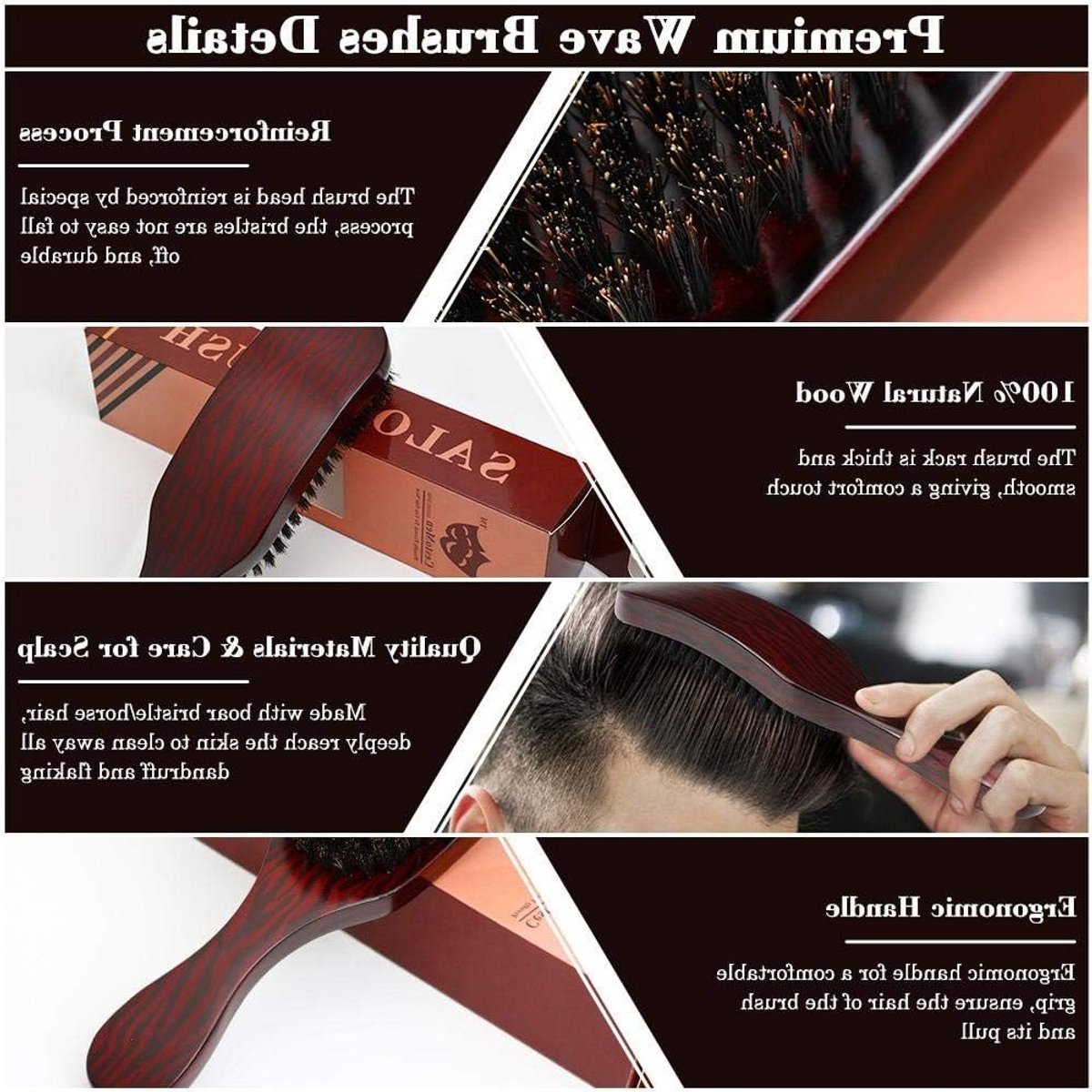 Grote gebogen beukenhouten haarborstel voor mannen en vrouwen - ideaal voor styling en gladmaken van bruin haar