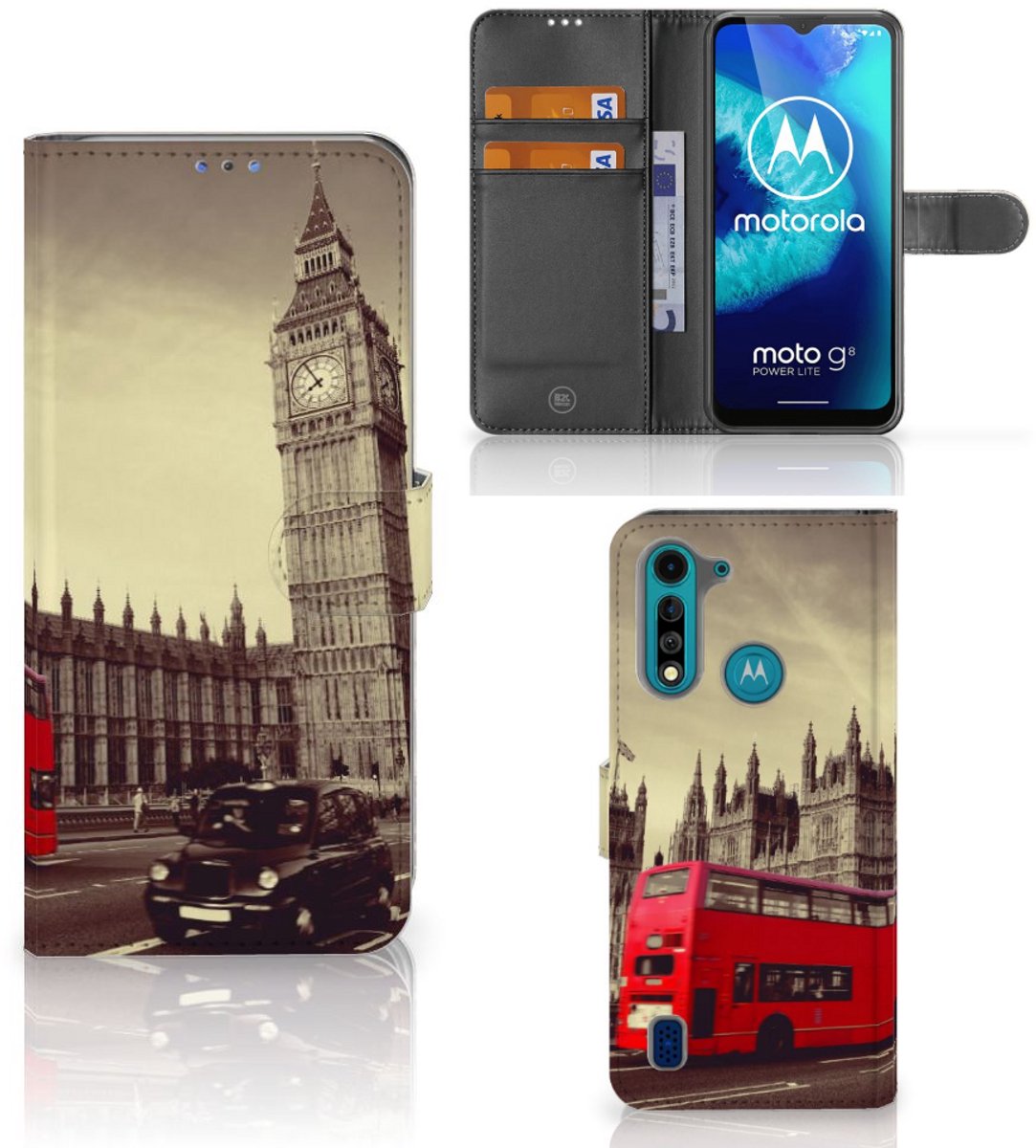 Motorola G8 Power Lite Flip Cover Londen