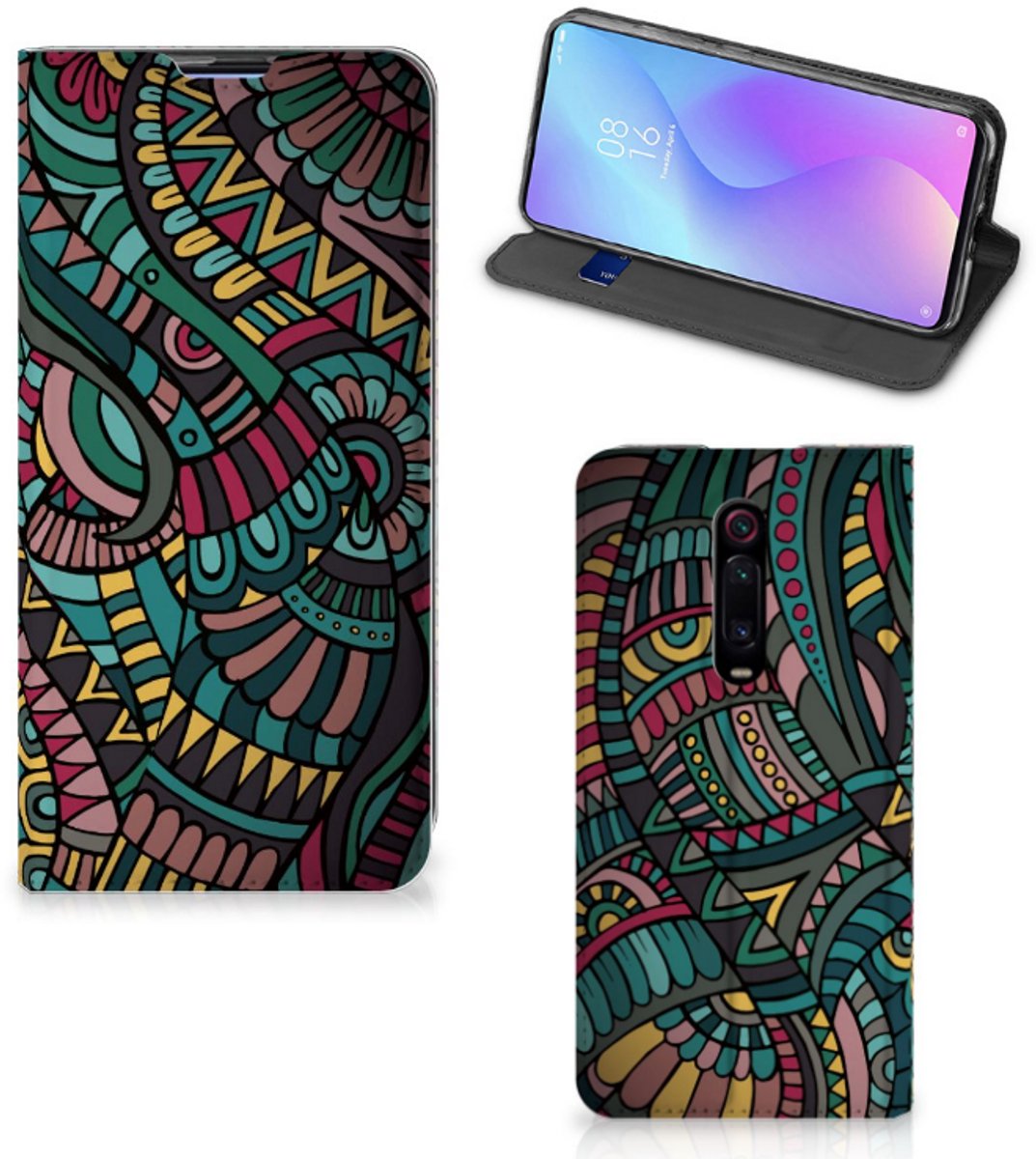 Xiaomi Redmi K20 Pro Hoesje met Magneet Aztec