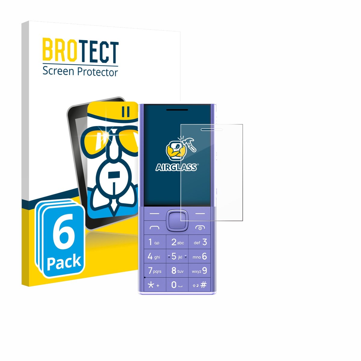 Screenprotector 6 Stuks voor Nokia 150 Music Beschermglas transparant