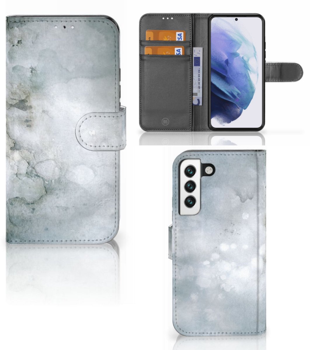 Boekhoesje voor Hoesje Samsung Galaxy S22 Painting Grey