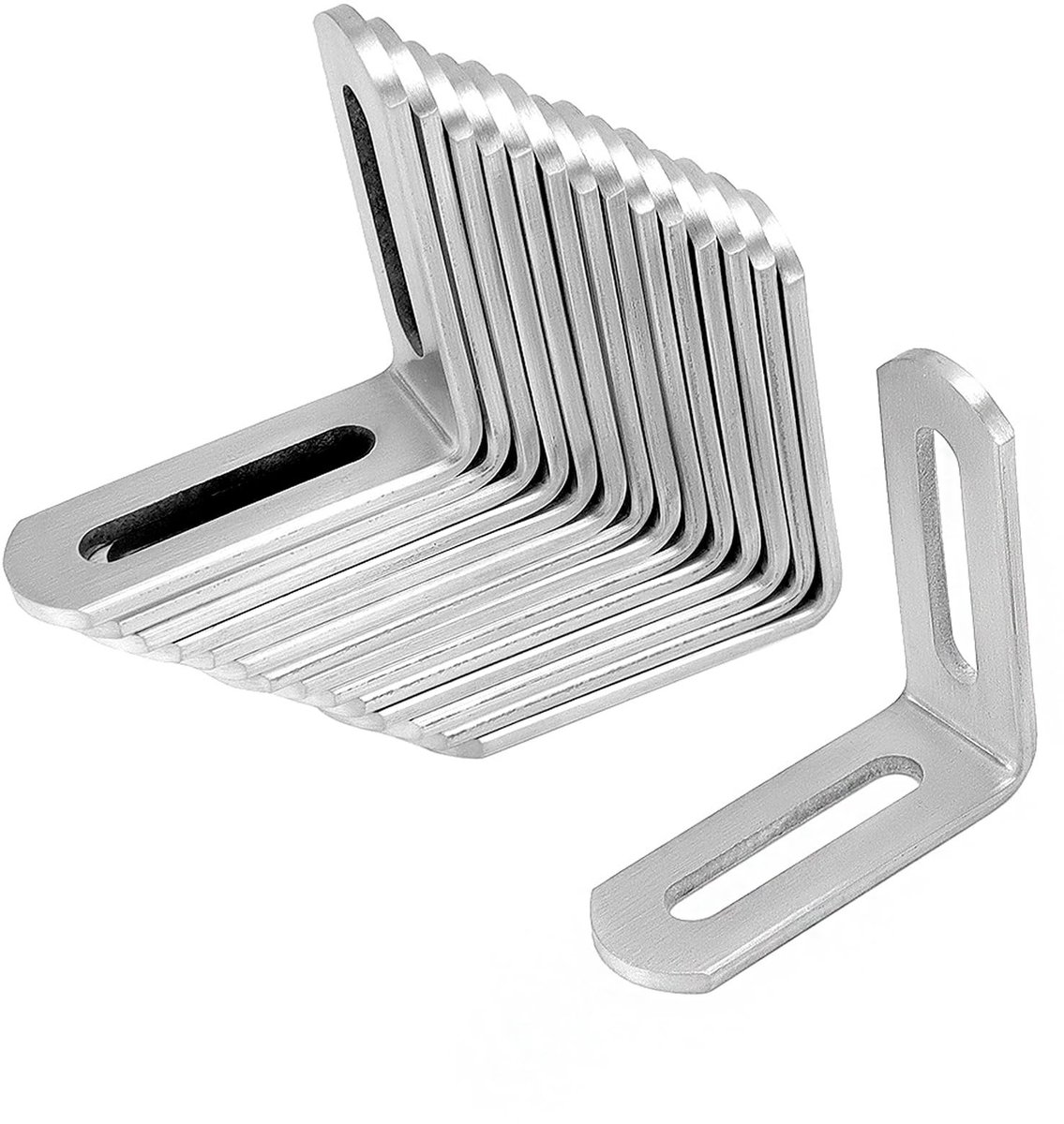 Cosensi - Hoekverbinder - 16-delige set - 50x50 mm - Dikte 3 mm - Perfect voor meubels en PC-kasten - Duurzaam en roestvrij