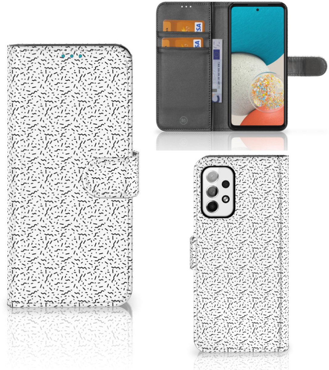 Samsung Galaxy A73 5G Telefoon Hoesje Stripes Dots