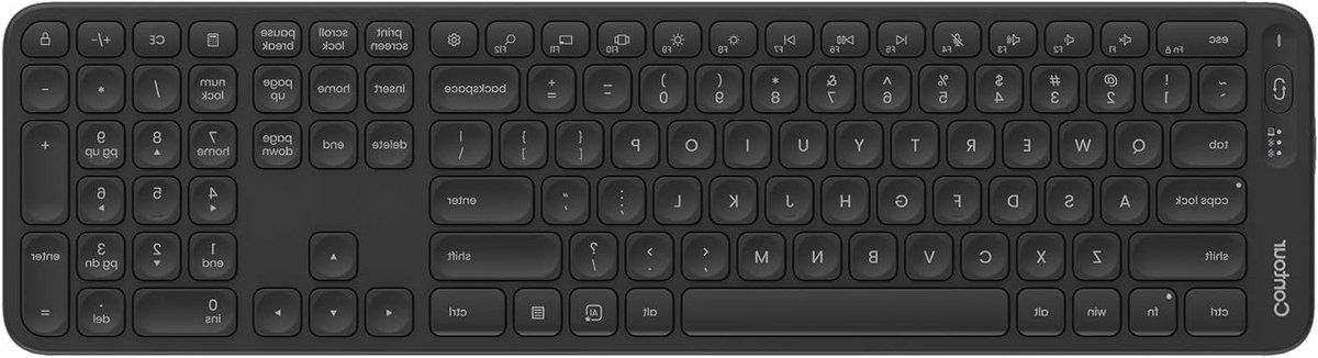 Ergonomisch Toetsenbord - Draadloos Toetsenbord Numeriek - Comfortabel Typen - Laag Profiel - Full-Size - Zwart