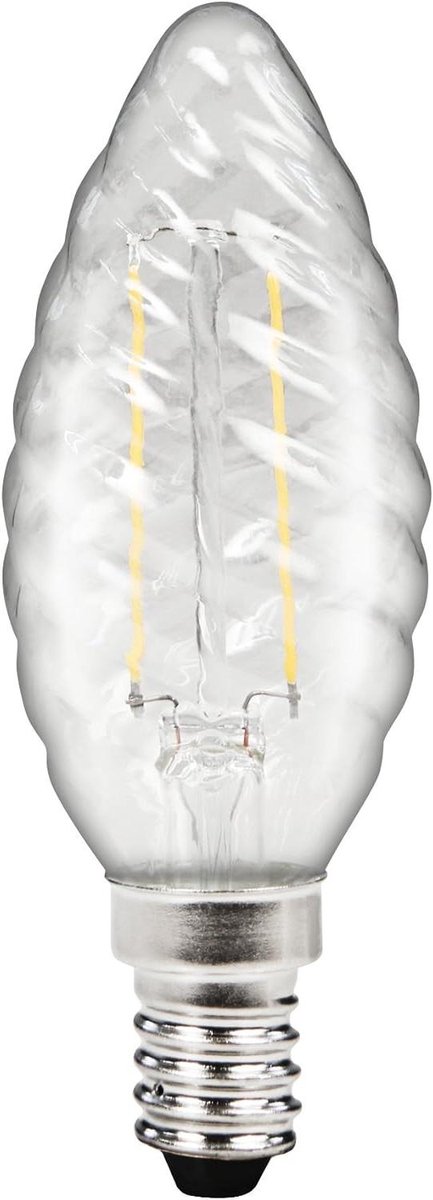 LED Filament Kaarslamp - Gedraaide Lamp E14 - Sfeervol Licht Creëren - Traditionele Gloeil