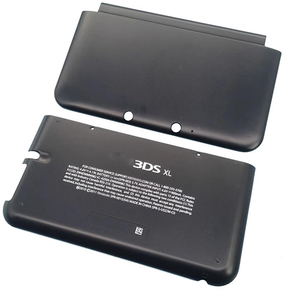 Allecto - Behuizing voor Nintendo 3DS XL - Zwart Front & Back Shell