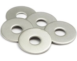 M10 sluitringen, M10x40 mm, metalen sluitringen, dikte 2 mm, AMLOOPH grote OD eenkleurige metalen sluitringen, ronde platte afstandshouders reparatieschijf voor Screber ws-schroeven