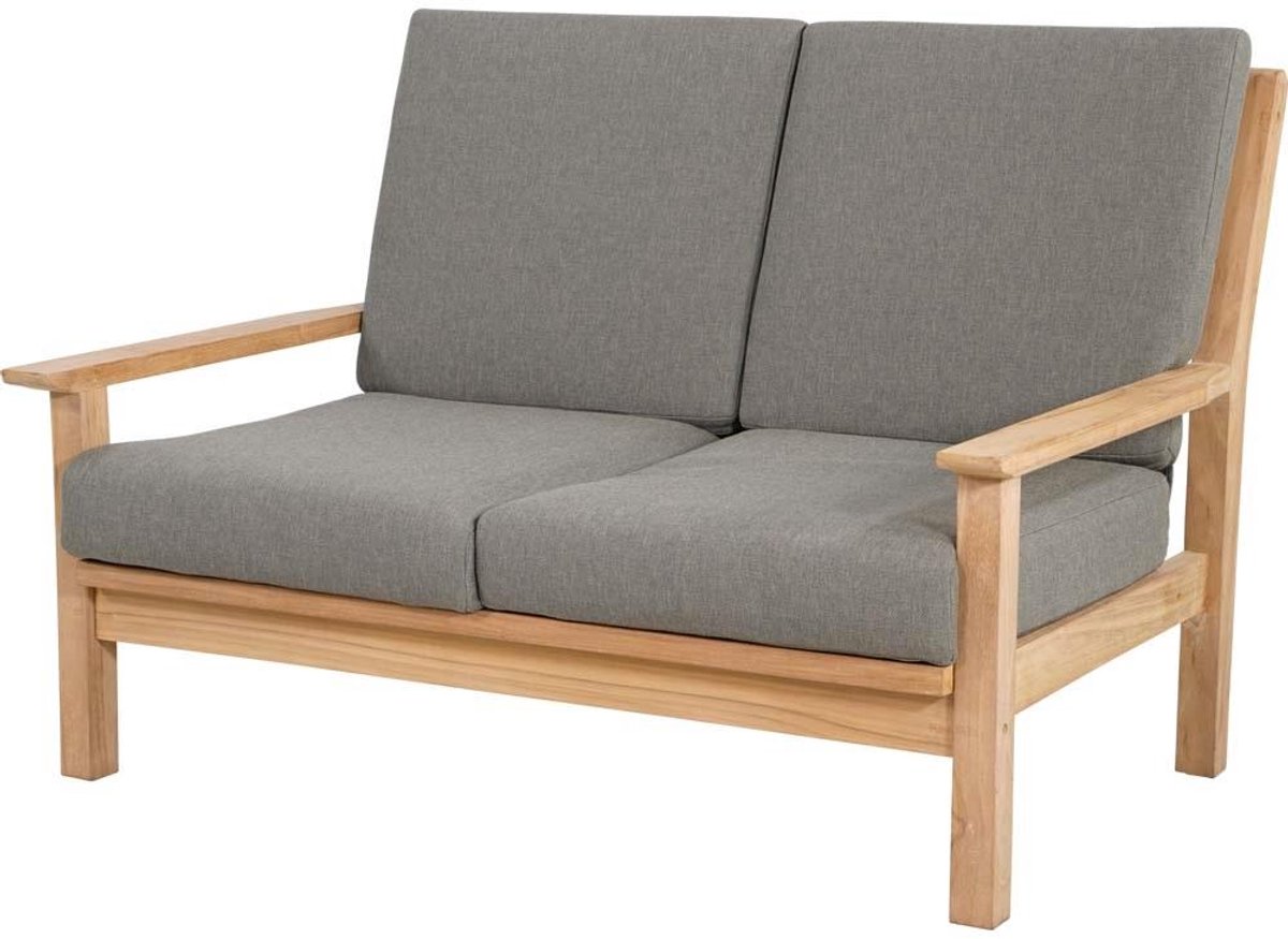 Lesli Living Loungebank Teak 124 cm incl. Kussen