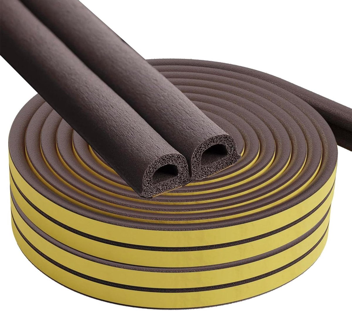 Raamafdichting tape - Tochtstrip deur - Tocht weren - Hoge elasticiteit - 20 meter - Bruin