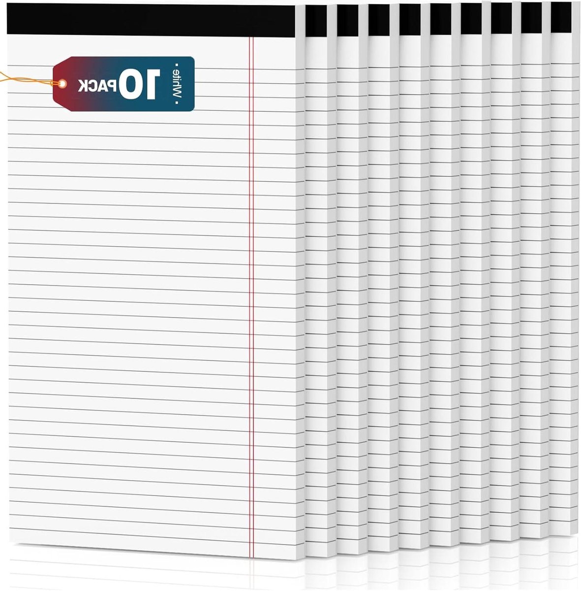 Juridische Notitieblokken - Schrijfblokken Kantoor - Notities Maken - Geperforeerde Bladen - 10 stuks 21x35 cm - Wit