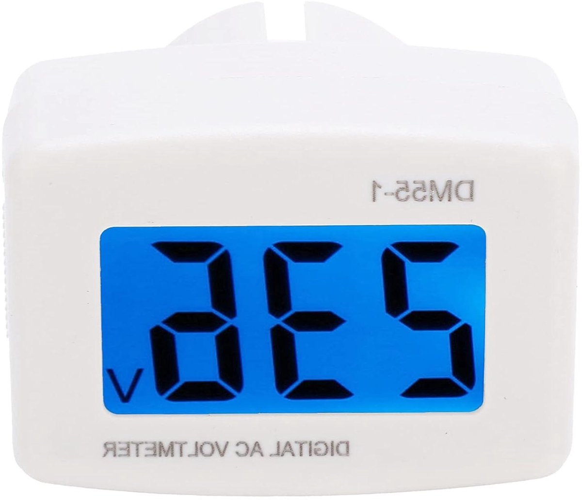 Digitale Spanningsmeter - AC Voltmeter - Elektrische Controle - Groot LCD Display - 1 Eenheid - Wit