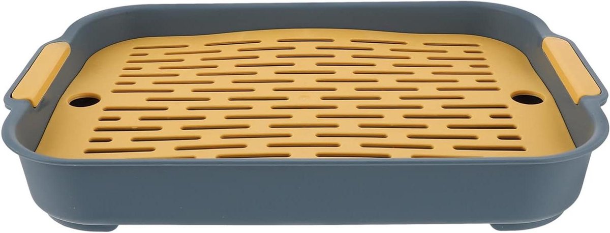 Konijnen Toilet - Kleine Huisdier Toilet - Zindelijkheidstraining Huisdier - Hoekontwerp - 27x18.8x4CM - Navy