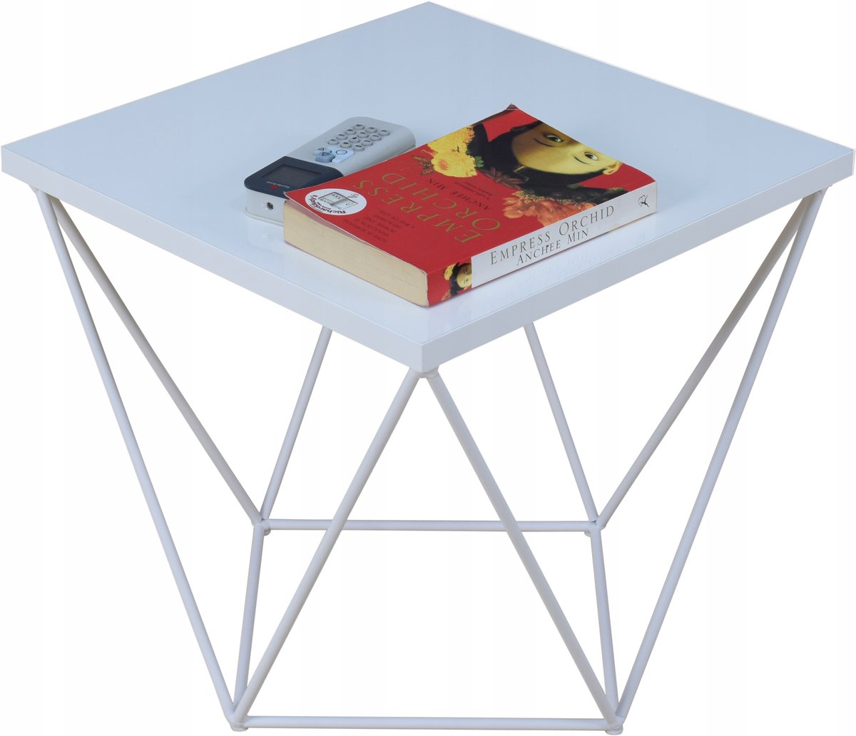 FutuStal Serie - Draadtafel - 40 cm - Witte Glans - Witte Mat