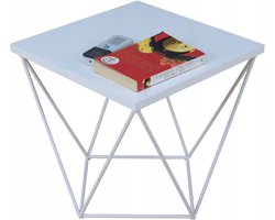 FutuStal Serie - Draadtafel - 40 cm - Witte Glans - Witte Mat