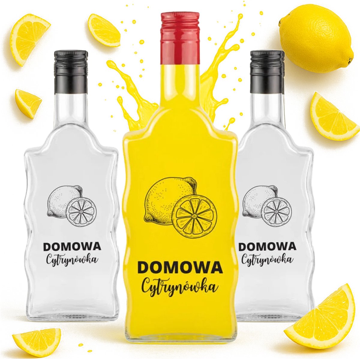 Bimberek FALA Serie - Decoratieve Butel 500ml - Voor Alcohol en Sappen - Hoge Kwaliteit Glas