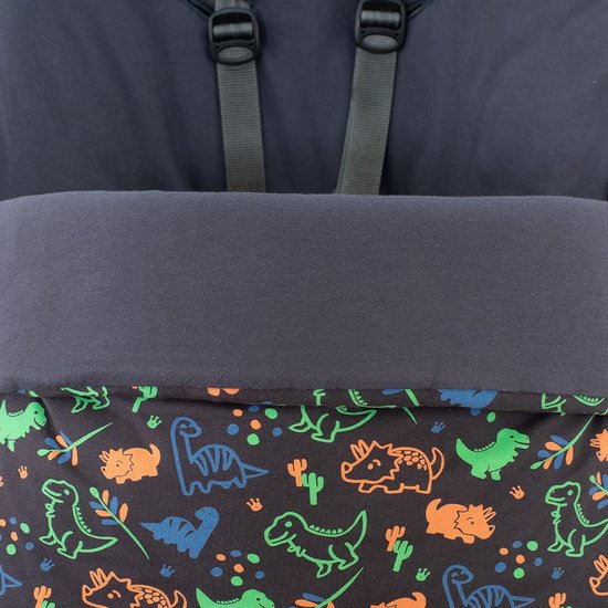 Kinderwagen Voetzak - Wandelwagenzak Babydeken - Comfortabele Wandelingen - Oeko-tex Gecertificeerd - 110 x 48 cm - Happy Dino — afbeelding 2
