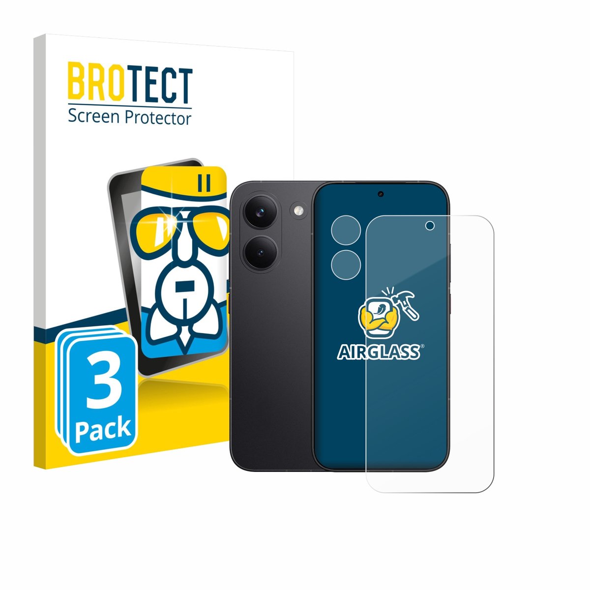 Screenprotector 3 Stuks voor Xiaomi Poco X8 Pro (Voor+Camera) Beschermglas transparant