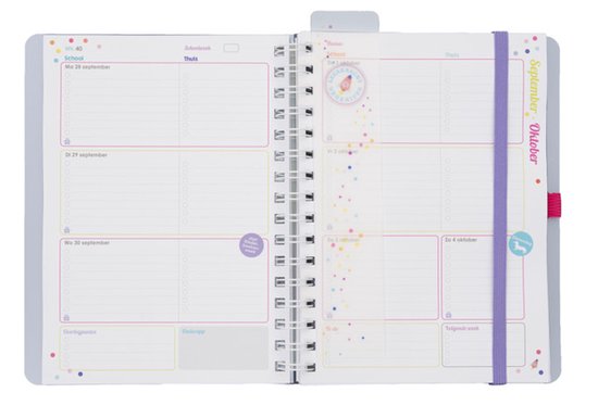 Leerkracht Organizer Agenda 2026–2027 A5 – Basisonderwijs - Weekoverzicht, Lesplanning & Stickers - Wire‑O