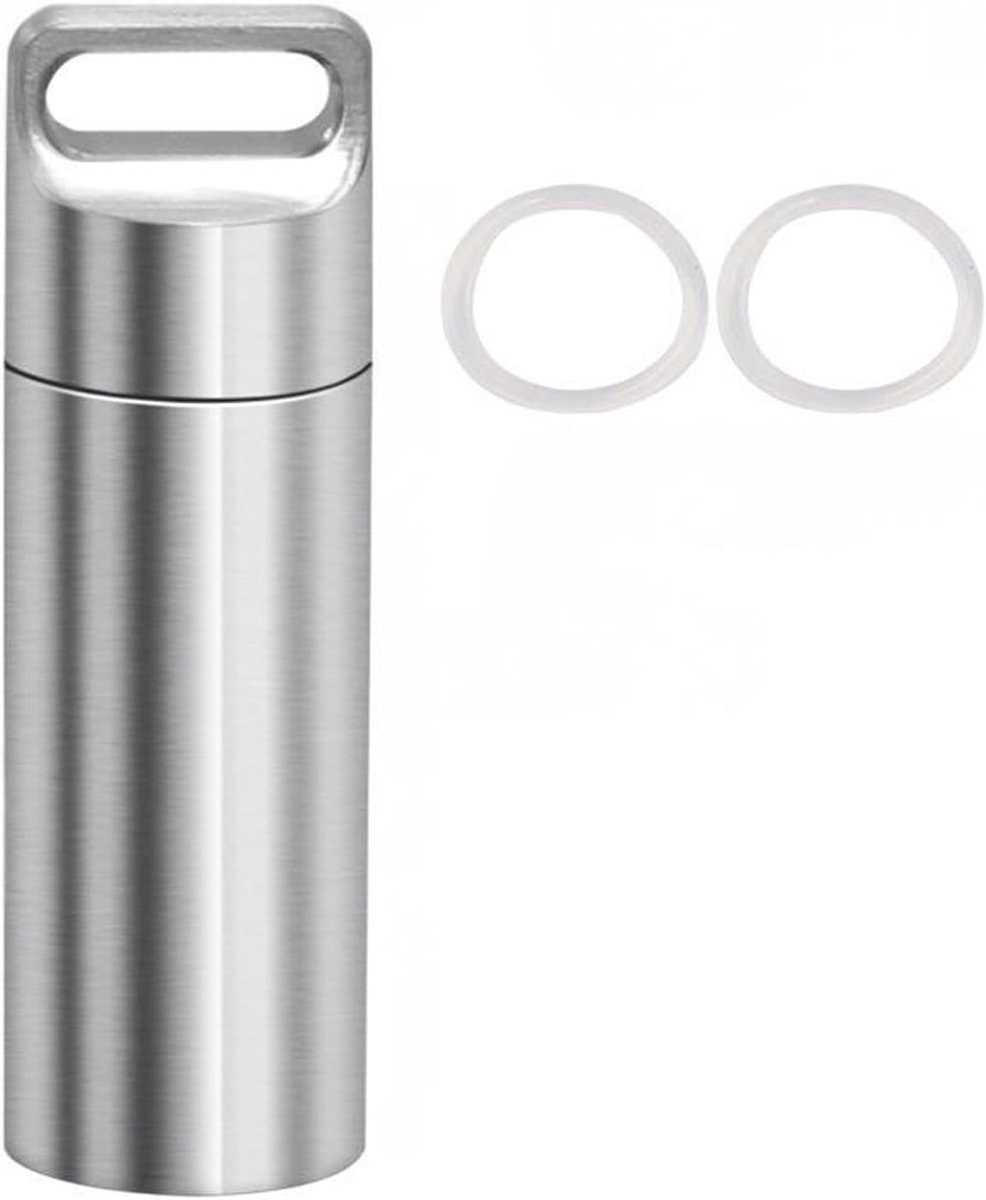 Mini Waterdichte RVS Pillendoos voor Outdoor Survival en Opslag van Medicijnen en Accessoires