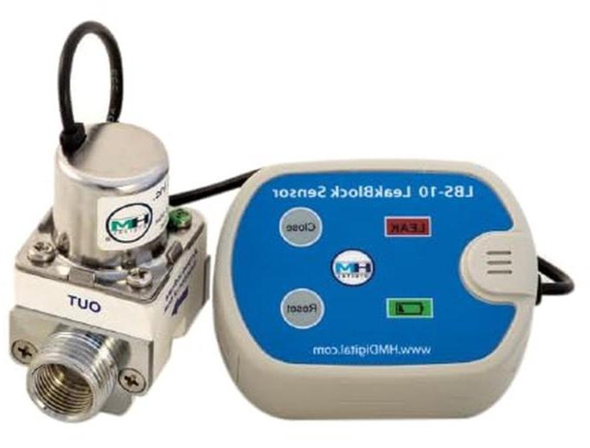 Waterlekdetector - Lekkage Sensor - Overstroming Voorkomen - Dubbele Aansluiting - 125 psi