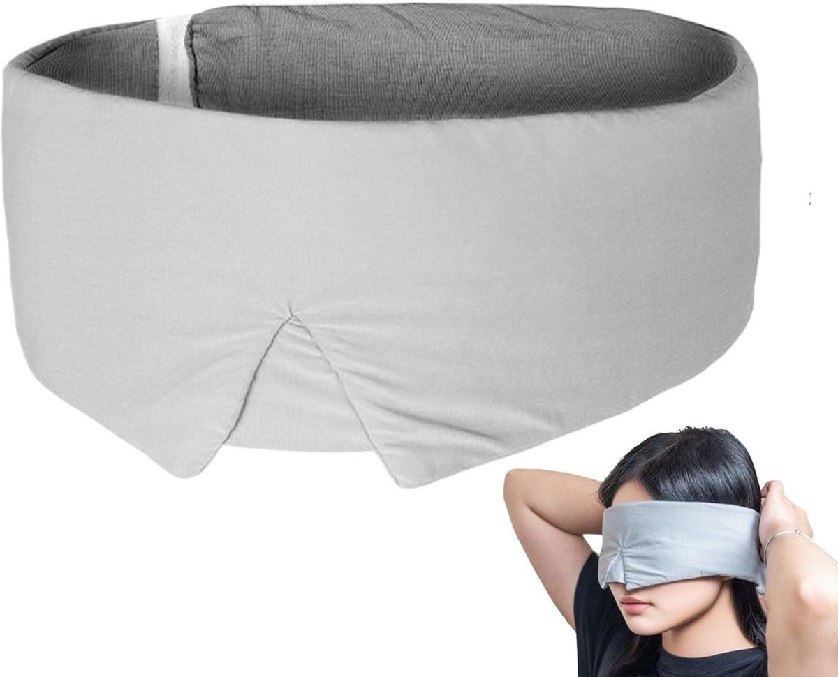 Slaapmasker - Oogmasker - Reizen Yoga Rust - Ademend Verstelbaar - 17.5 x 9.5 cm