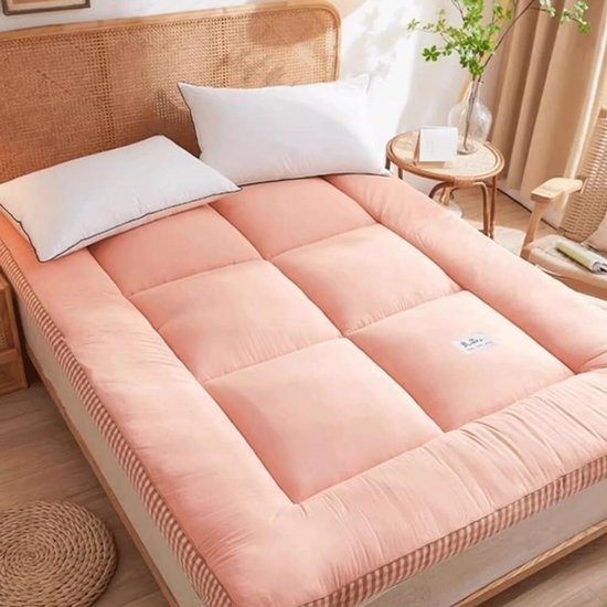 Japanse Vloerfutonmatras - Oprolbaar Matras - Slaapcomfort - Ademend Materiaal - 100x200cm - Blauw — afbeelding 4