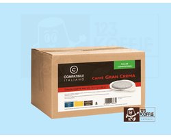 Compatibile Italiano Caffè Gran Crema ESE 44 mm Pads | 50 x Koffiepads – Gebalanceerde Blend met Cacao & Granen
