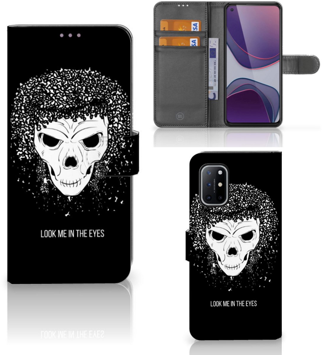 Telefoonhoesje met Naam OnePlus 8T Skull Hair