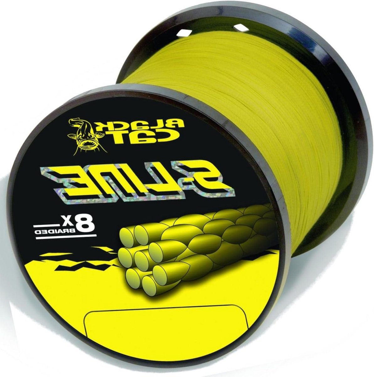 Gevlochten Vislijn - Walviskoord Zeevislijn - Zeevissen Spinhengelen - Zeer Slijtvast Nauwe Vlechten - 3000m 0.42mm 45kg - Geel
