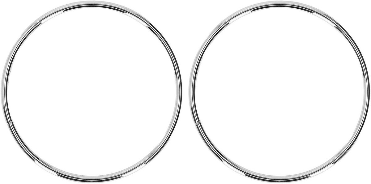 Ronde Metalen Handvatten voor Dameshandtassen - 2 Stuks Vervangingsaccessoires voor Handgemaakte Tassen, Wit Nikkel, Duurzaam en Stijlvol