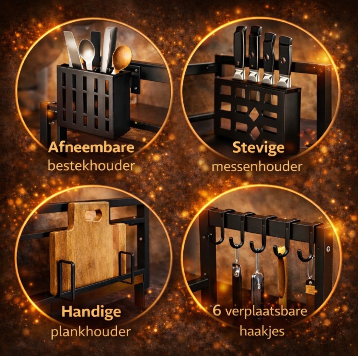 MeubelsvanJoep magnetron rek - magnetronkast - keuken organizers - uitschuifbaar 40-65 cm - kruidenrek - NIET ophangbaar - aanrecht organiser - bureau organizer - keuken opbergrek - keukenrek staand - keukenrek - magnetronrek — afbeelding 6