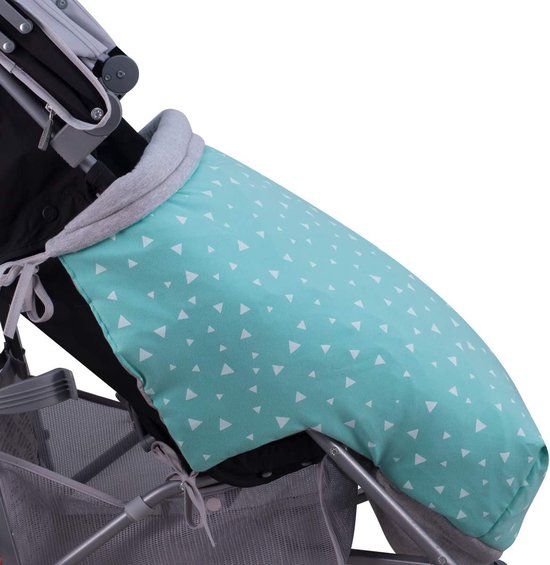JYOKO KIDS Winter-Voetenzak Compatibel met Autostoeltjes, Draagbare Wiegjes en Kinderwagens - Extra Zachte Teddyfleece - Gemaakt in Spanje (MINT SPARKLES, KATOEN) van JYOKO KIDS — afbeelding 3