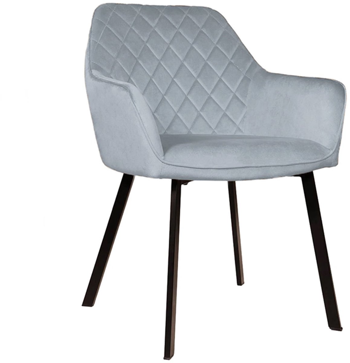 Lizzely Garden & Living Eetkamerstoel met armleuning Yurgan velvet blauw eetstoel zetel Blauw, velvet