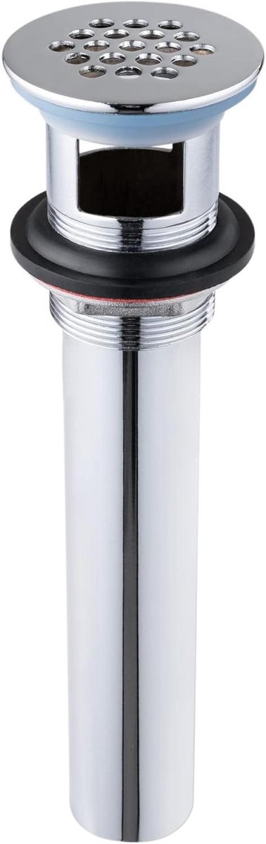 Afvoerplug Badkamer - Wastafelplug Overloop - Voorkom Verstoppingen - Decoratief Roosterontwerp - 1 1/2 inch - Chroom