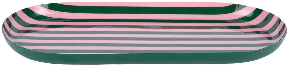 Present Time Dienblad Animado Oval Large - Groen - 38x18x2.5cm - Modern