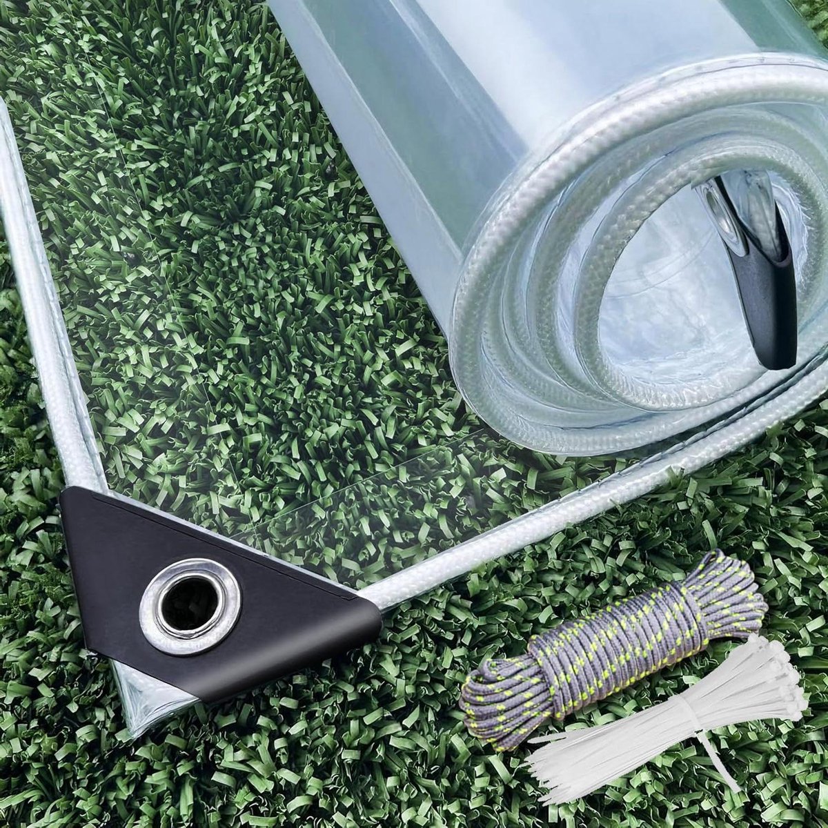 Doorzichtig Dekzeil - Waterdicht Zeil PVC - Bescherming Buiten - Hoge Transparantie 99% - 2 x 6 m - Transparant