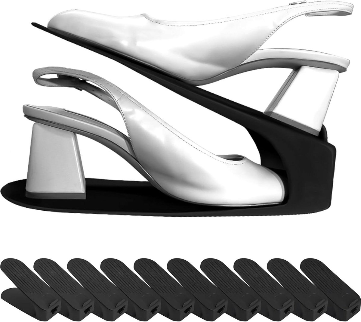 Schoenvak - Schoenenhouder - Schoenen Opbergen - Stapelbaar Ontwerp - 12 cm Hoog - Grijs