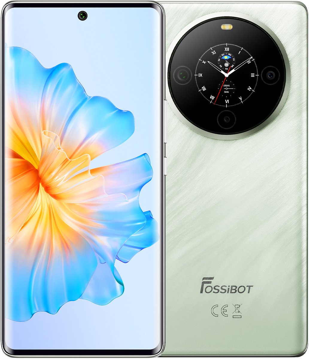 FOSSiBOT S3 PRO Smartphone - Dual SIM - 6GB RAM - 128 GB ROM - 5000mAh - 6,67 inch HD+ AMOLED Scherm -Android 14- GPS,NFC,Face ID,OTG -groen