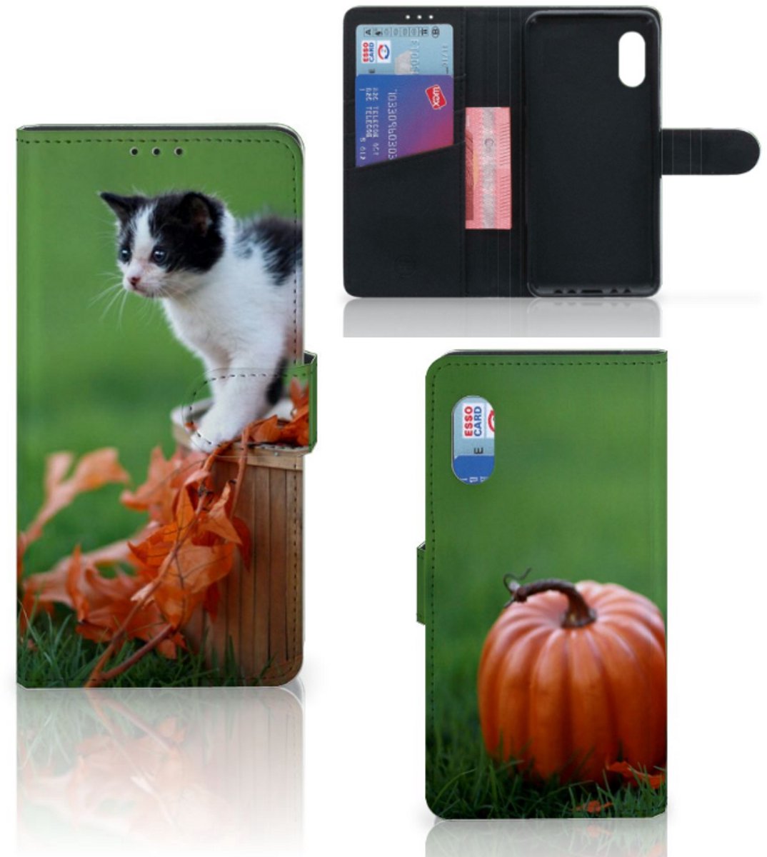 Samsung Xcover Pro Telefoonhoesje met Pasjes Kitten