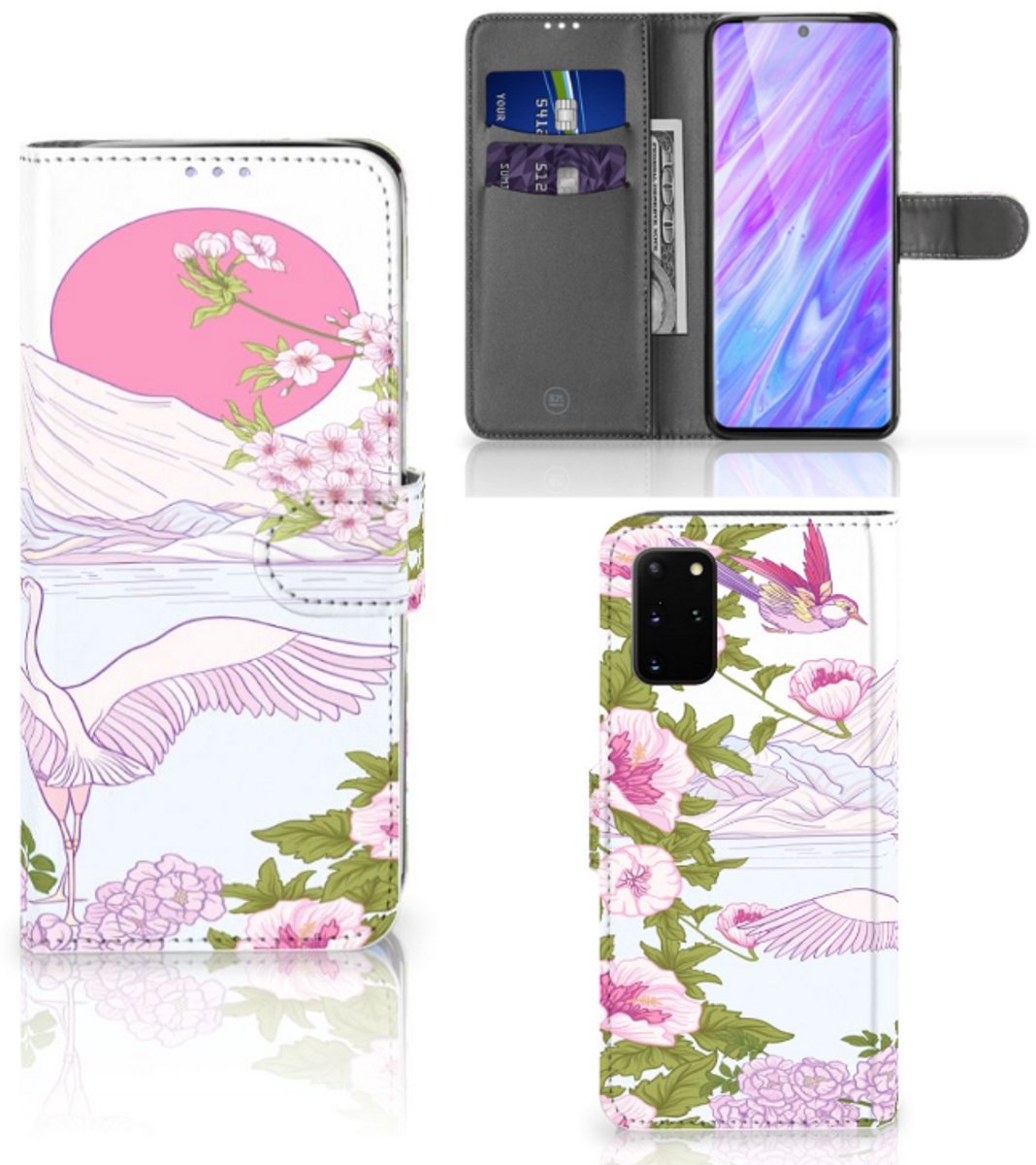 Samsung Galaxy S20 Plus Telefoonhoesje met Pasjes Bird Standing