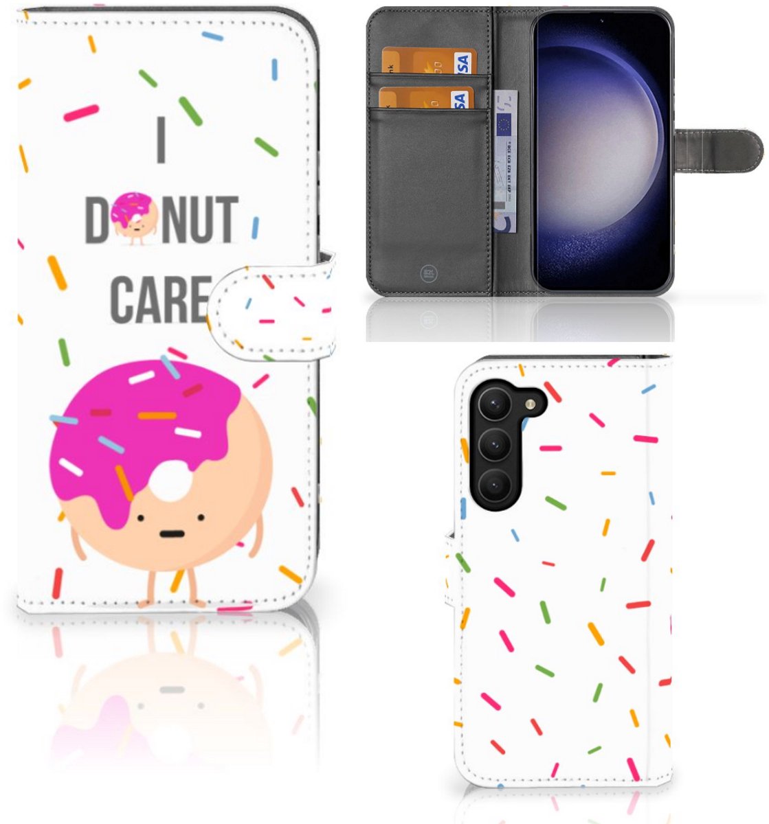 Samsung Galaxy S23 Plus Book Cover Donut Roze