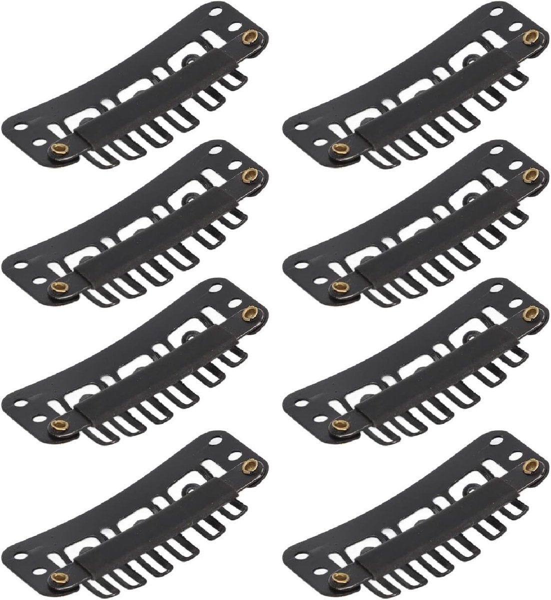 Haarverlenging Clips voor DIY, RVS 6 Tanden Haarstukjes, Ideaal voor Perücken en Haaraccessoires - 100 Stuks