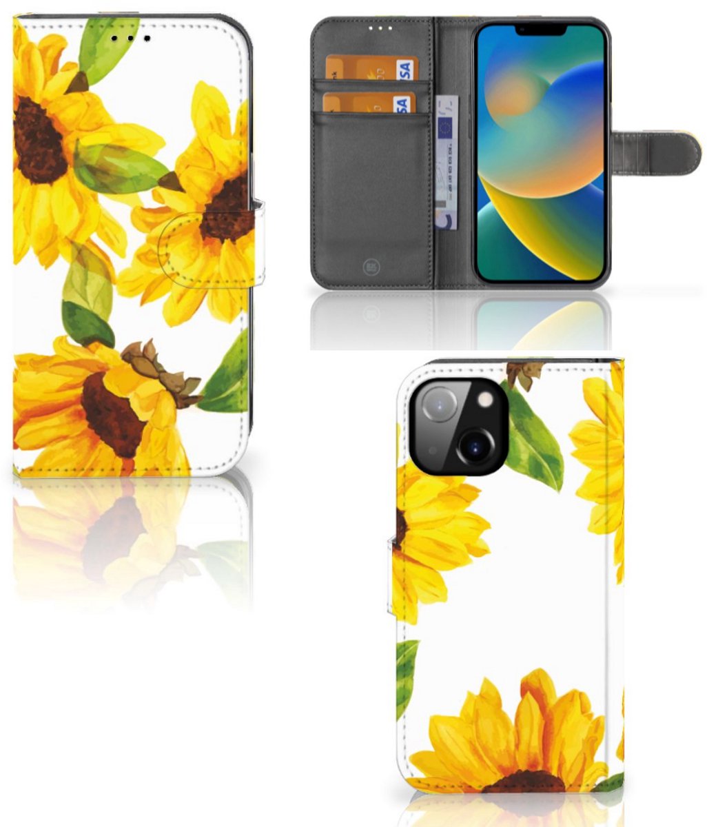Hoesje voor Apple iPhone 14 Zonnebloemen