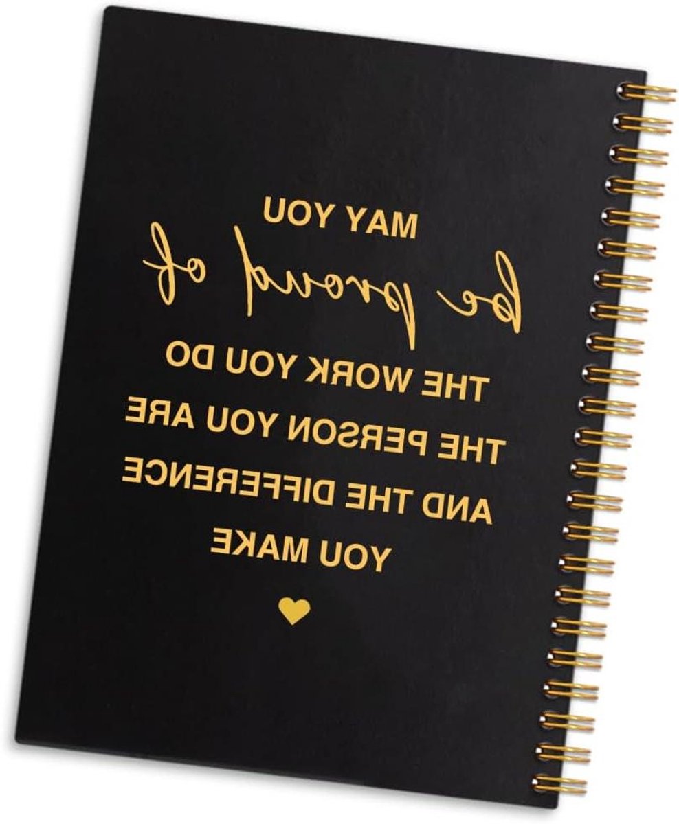 Spiraalboek Blanco - Notitieboek Agenda - Ideeën Vastleggen - Inspirerende Tekst - 20x15 cm - Blauw