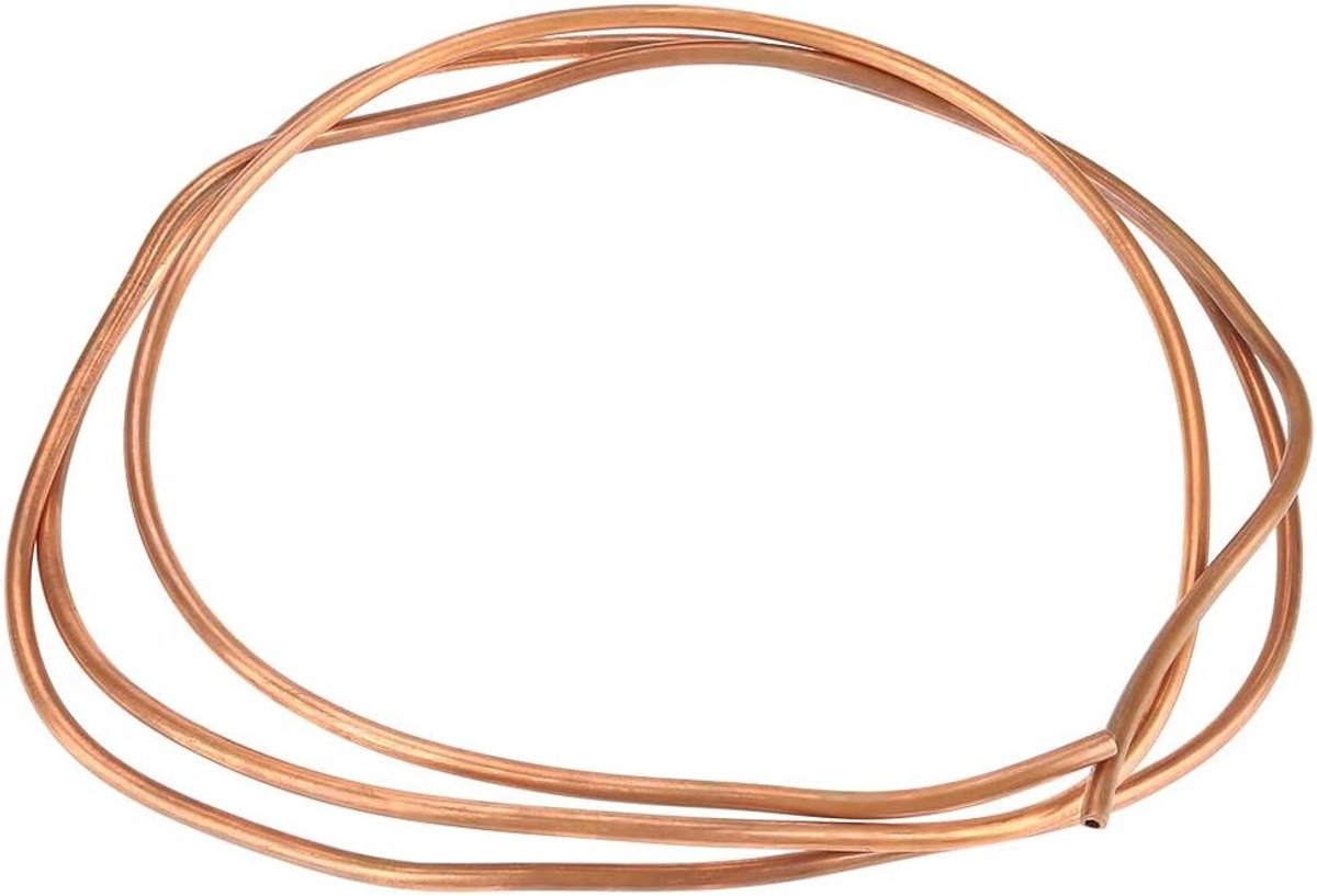 Koperbuis 2m T2 Soft 5mm - Flexibele Koperleiding voor Koeling en Elektrische Apparaten, ID 4mm, OD 5mm, Dikte 0.5mm