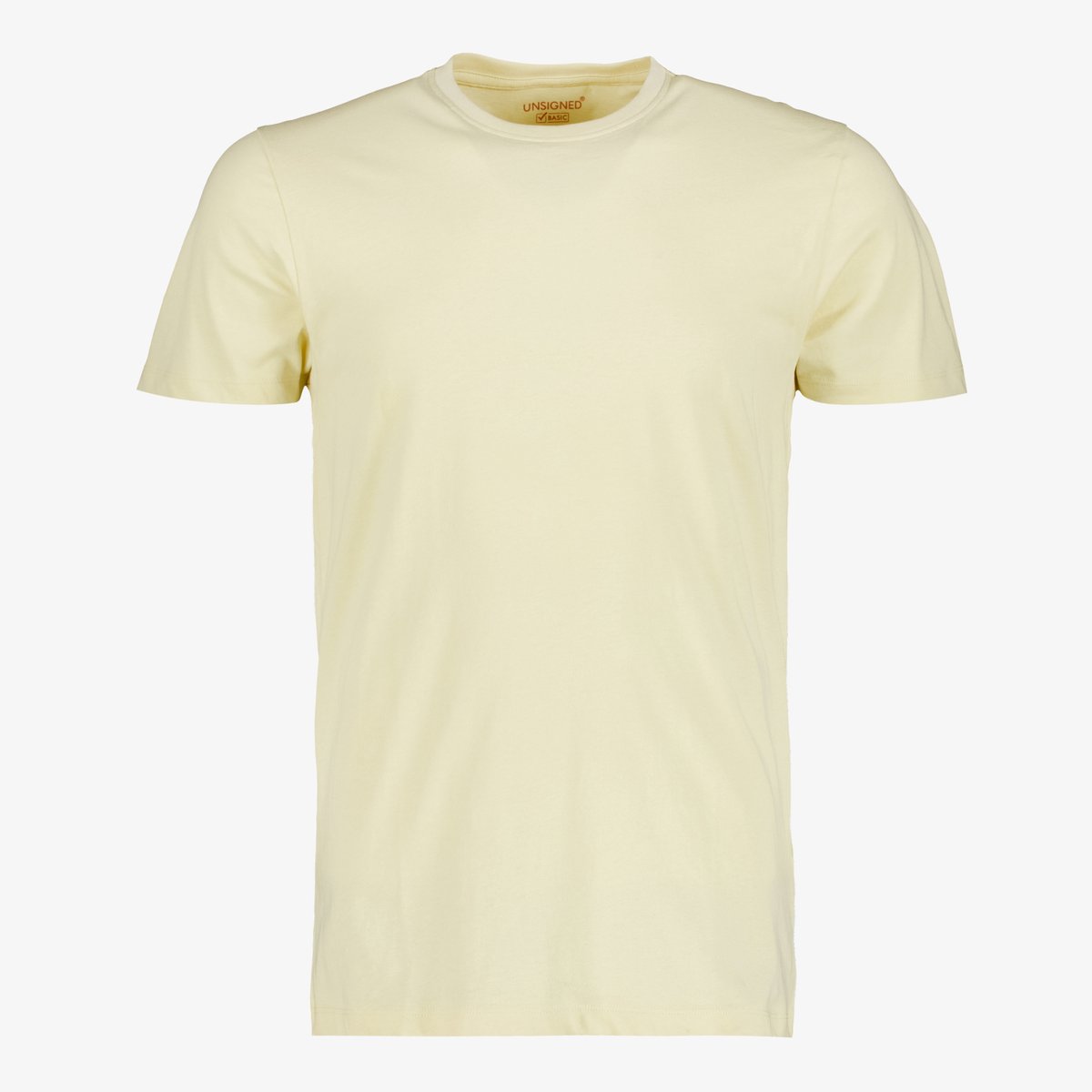 Unsigned heren T-shirt katoen ronde hals groen - Maat S