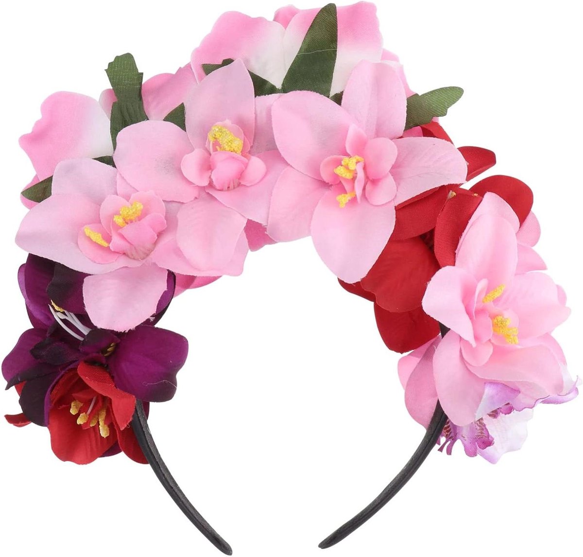 Rozen Haarband - Bloemen Hoofdband - Feest Cosplay - Uniek Ontwerp - 21 x 21 x 6 cm - Roze