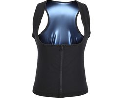 Verwarmend Sauna Vest voor Vrouwen, 3 Maten, Ademend Zweet Topje, Vetverbranding en Taille Trainer met Rits