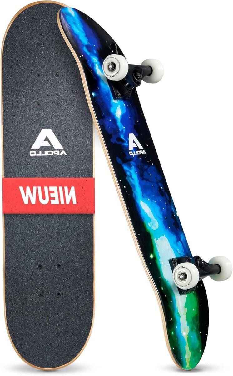 Houten Skateboard Compleet Skateboard Straat Skaten 7-laags Deck 31.5 x 8 Inch Galaxy